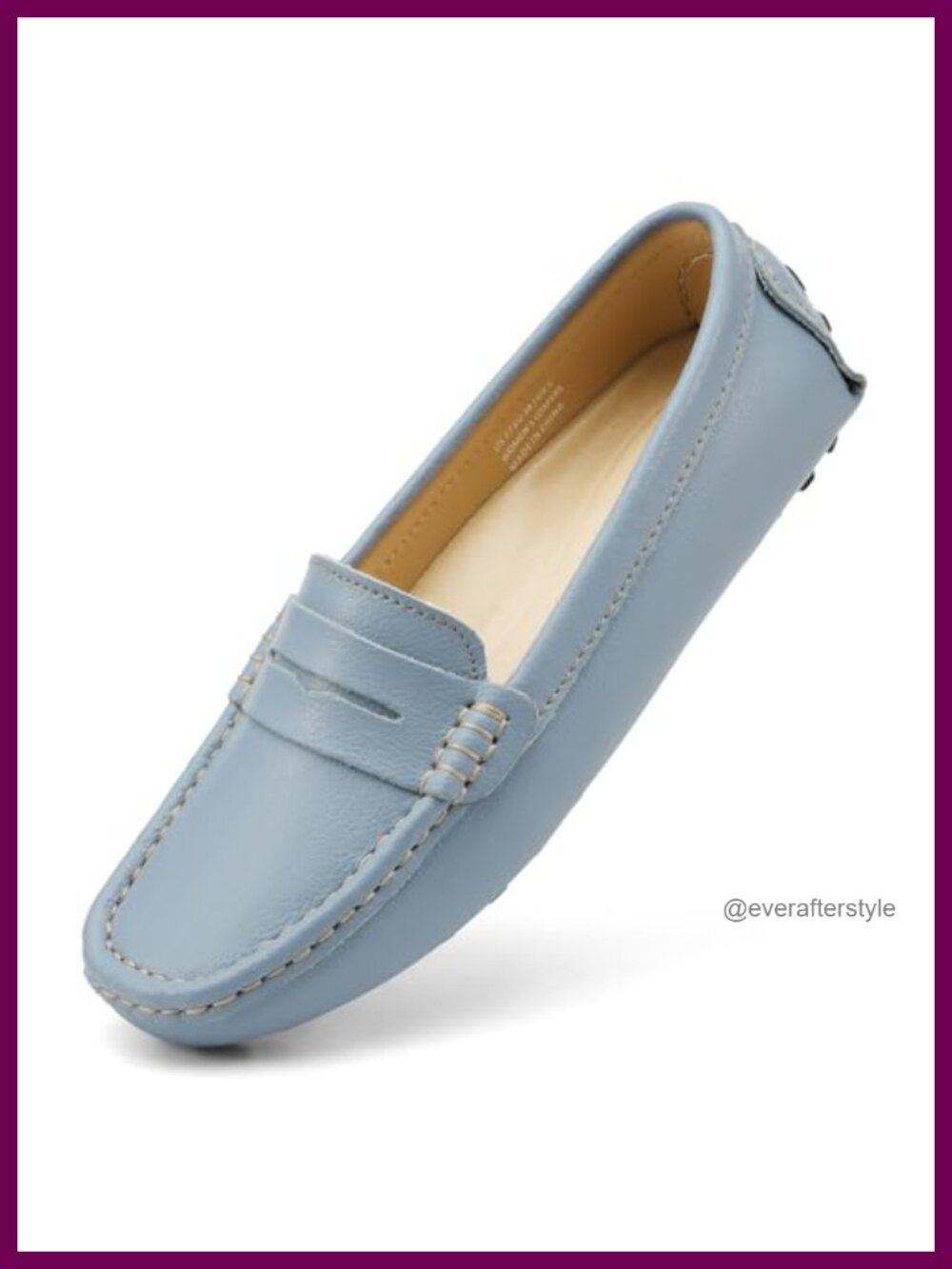 Artisure Women's Real Leather Penny Loafers Slip-On Walking Flats